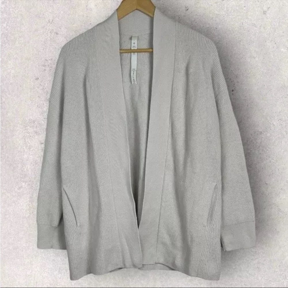 EUC Lululemon Merino-Wool Blend Ribbed Long Wrap Sweater